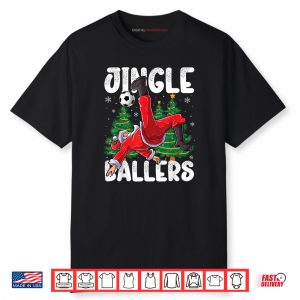 Jingle Ballers Santa Football Christmas Soccer Plaid Shirt