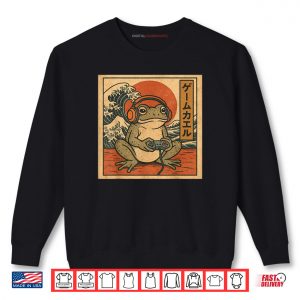 Sweatshirt Gaming Frog Art Ukiyo e Japanese Gamer Anime Shirt 2
