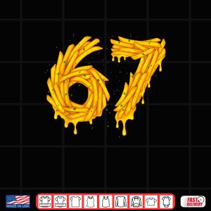 Design 67 Meme Matching French Fries 67 Pajamas Kids Six Seven Boys Shirt 2