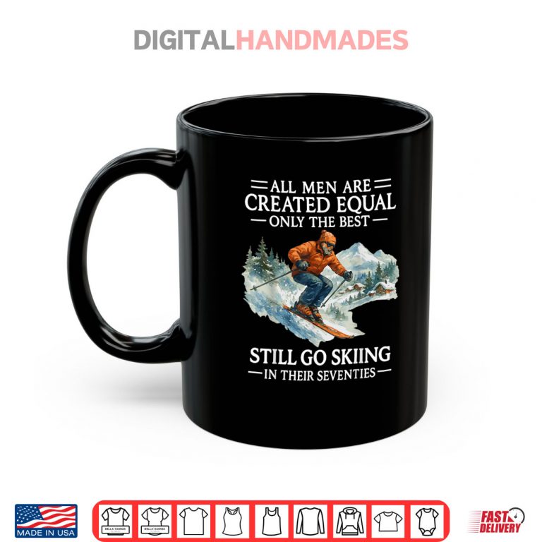 Mug 70th Birthday Skier Gifts Man 70 Years Old Skiing Lover Shirt