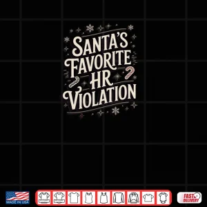 Design Vintage Sarcastic Retro HR Violation Christmas Office Ironic Shirt