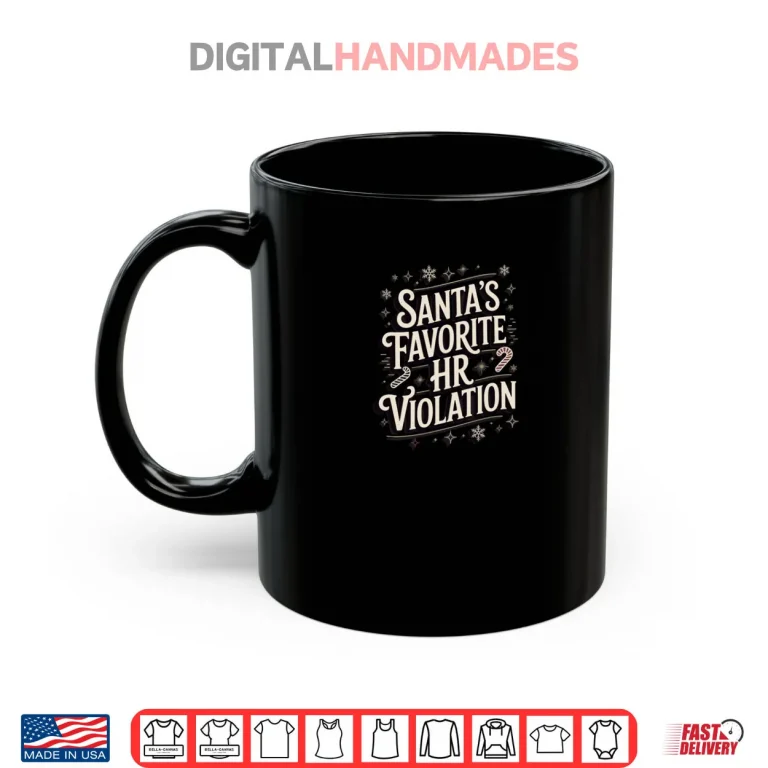 Mug Vintage Sarcastic Retro HR Violation Christmas Office Ironic Shirt