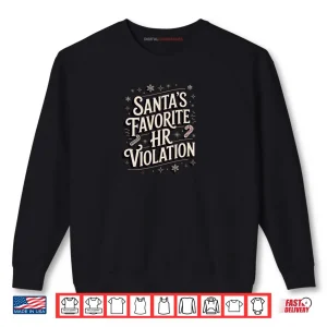 Sweatshirt Vintage Sarcastic Retro HR Violation Christmas Office Ironic Shirt
