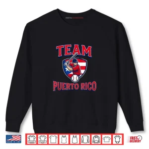 Sweatshirt Team Puerto Rico Baseball Flag Patriotic Shirt