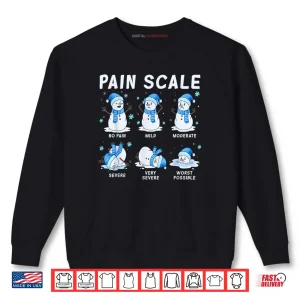 Sweatshirt Pain Scale Snowman Nurse Christmas Xmas Snow Pajamas Holiday Shirt