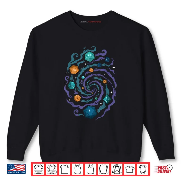 Cosmic Dice Spiral Tabletop RPG Shirt 1 Sweatshirt Cosmic Dice Spiral Tabletop RPG Shirt