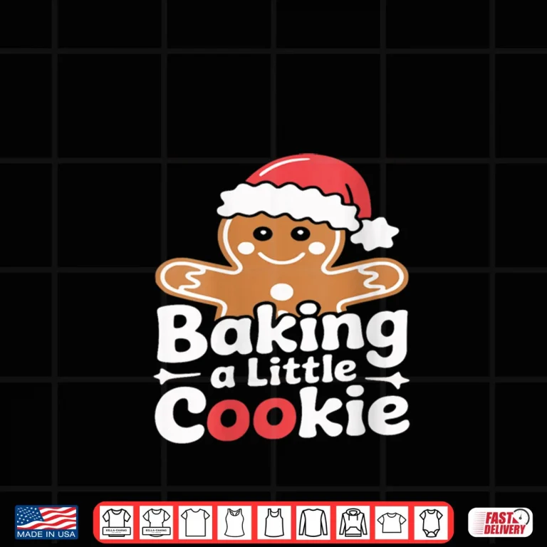 Design Baking A Little Cookie Cute Christmas Pregnancy Announcement Shirt