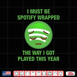 Design I Must Be Spotify Wrapped The Way I Got Played This Year Shirt