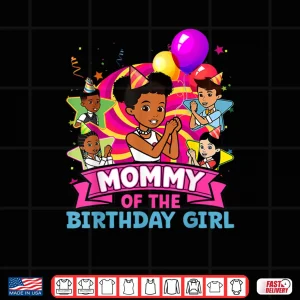 Design Mommy of Birthday Girl Gracie Pink Doll Family Decorations Shirt