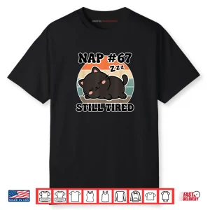 Kawaii Anime Cat NAP 67 Quote 6 7 Meme Graphic Shirt