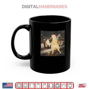 Mug Christmas Smoking Cat Funny Candy Cane Cat Santa Meme Animal Shirt