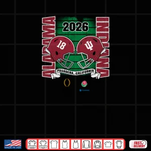 Design Alabama Crimson Tide vs Indiana Hoosiers Rose Bowl 2026 CFP Shirt