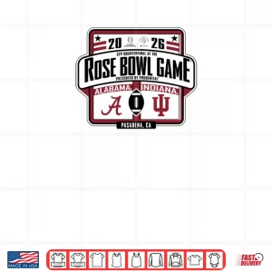 Design Alabama Crimson Tide vs Indiana Hoosiers Rose Bowl CFP 2026 Shirt