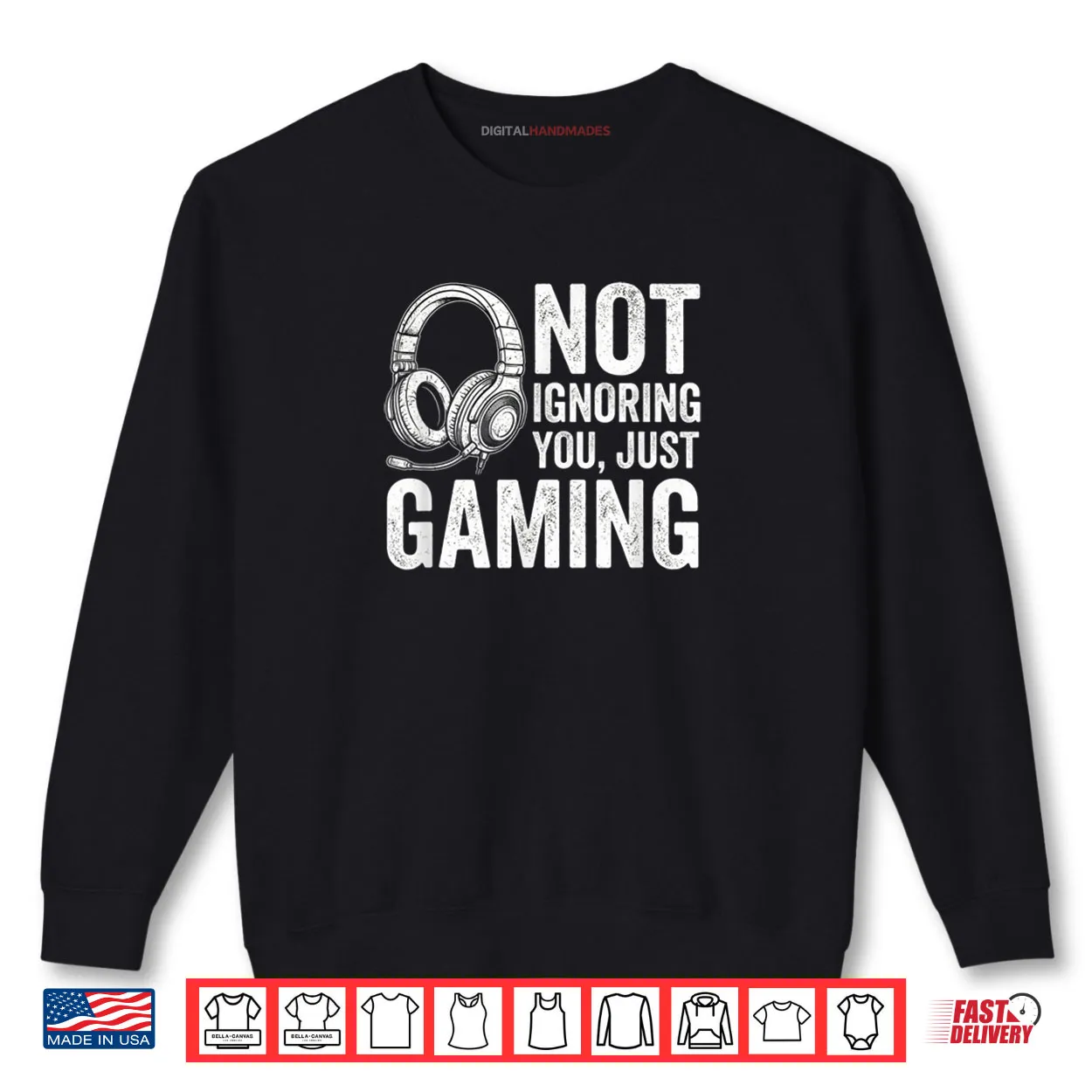 Not Ignoring You Gaming Headset Graphic Video Games Gamer Shirt Not Ignoring You Gaming Headset Graphic Video Games Gamer Shirt