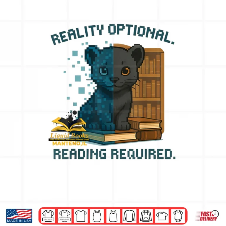 Reality Optional Reading Required Gamer Black Panther Book Shirt 3 Design Reality Optional Reading Required Gamer Black Panther Book Shirt